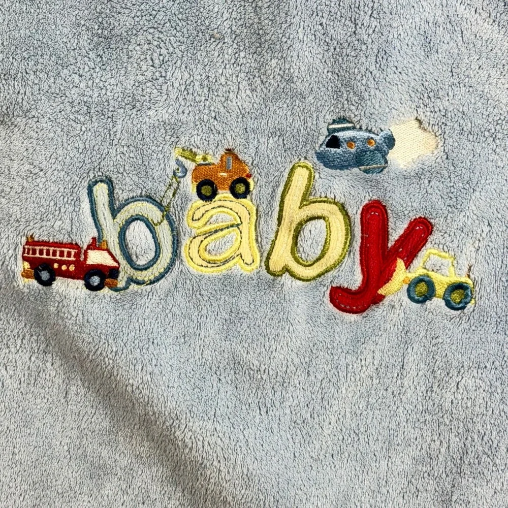 Just Born Blue Fleece Baby Blanket Transportation Fire Truck‎ Car 35461K 30x35